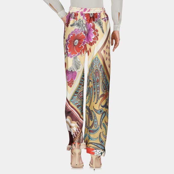 CHLOE Multicolor Paisley Print Silk Palazzo - Picture 8 of 9